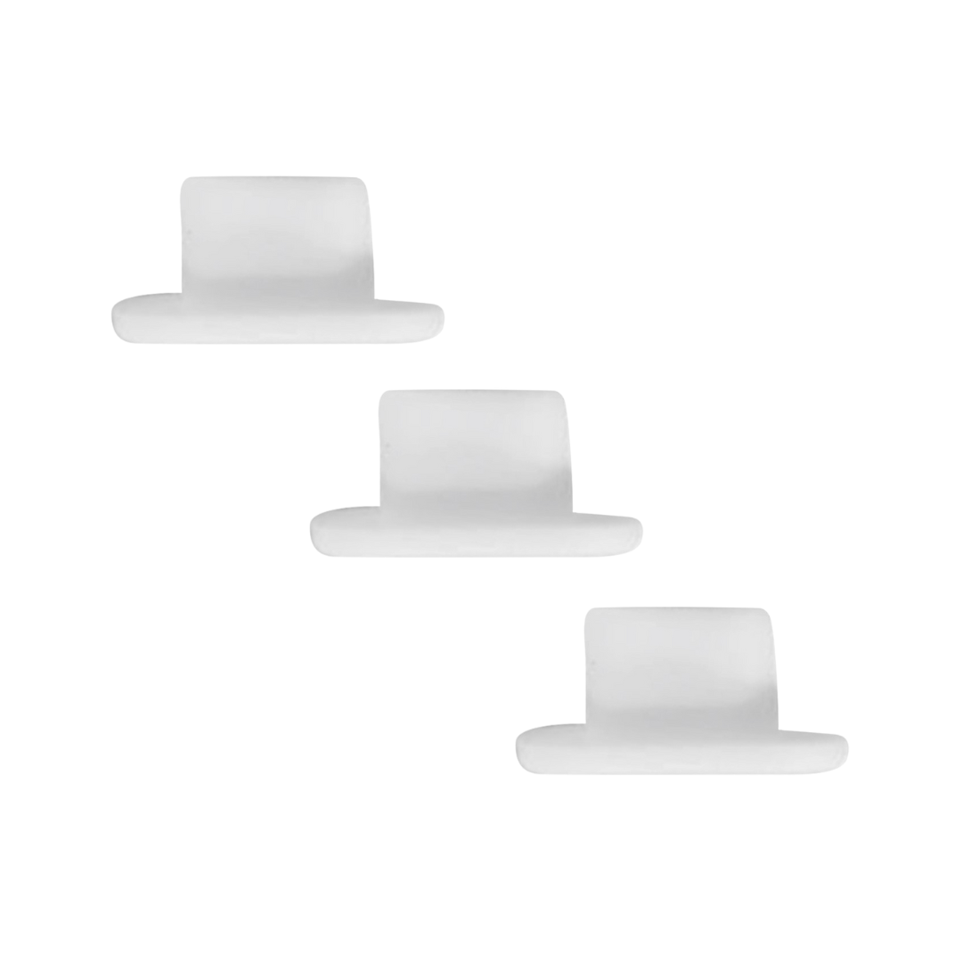 3-pack støvplugger for Lightning-port, hvit