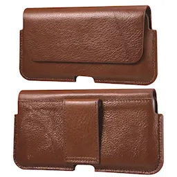 Vyökotelo matkapuhelimelle Nahkaa M ruskea