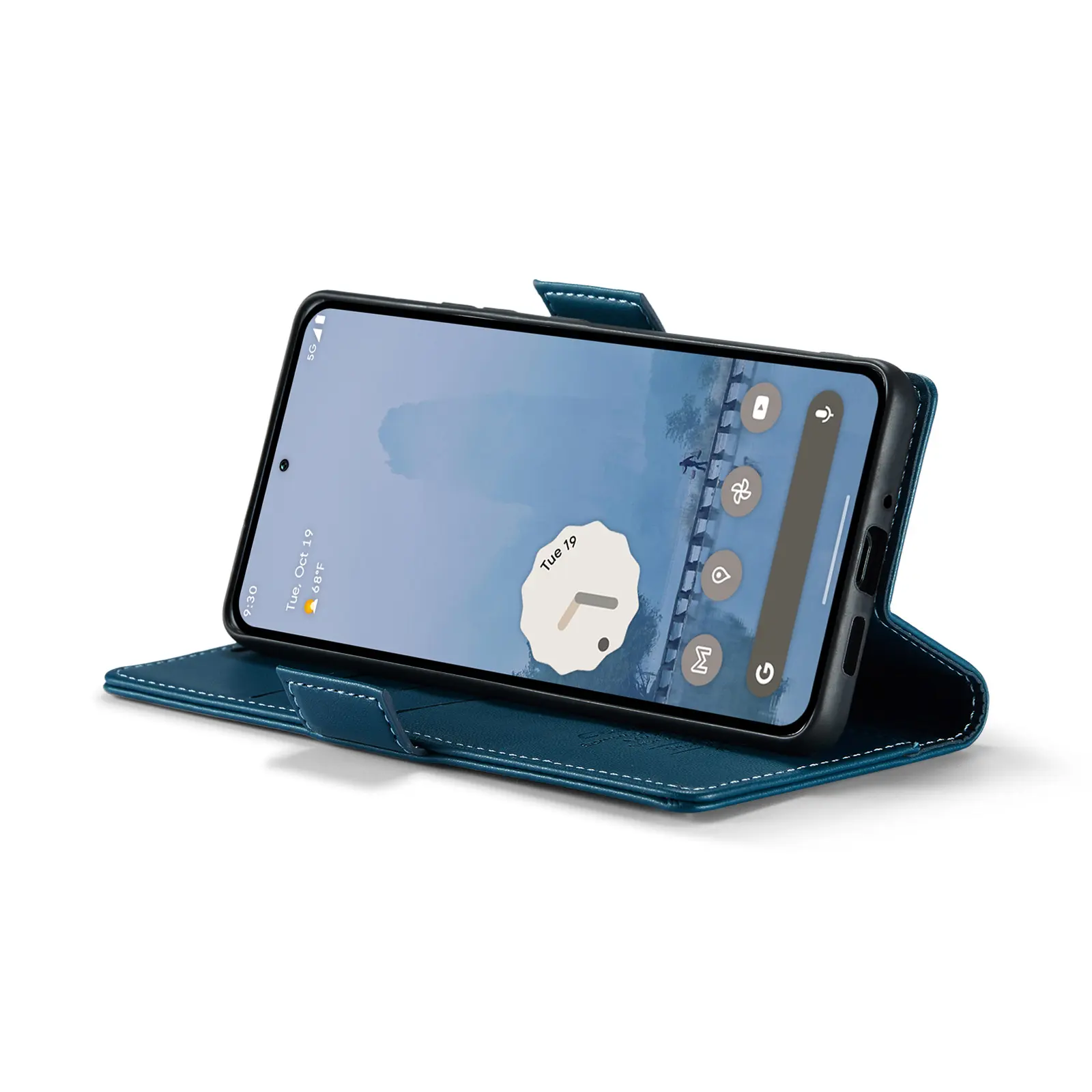 Slim Plånboksfodral RFID-skydd Google Pixel 10 Pro XL Blå