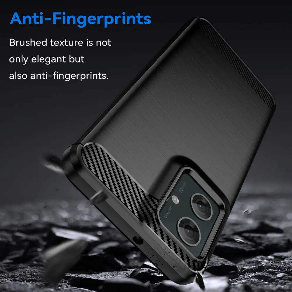 Motorola Moto G55 Skal TPU Brushed Svart