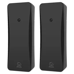 2-pak Smart WiFi-sensorer til vejrstation til indendørs/udendørs brug, Sort