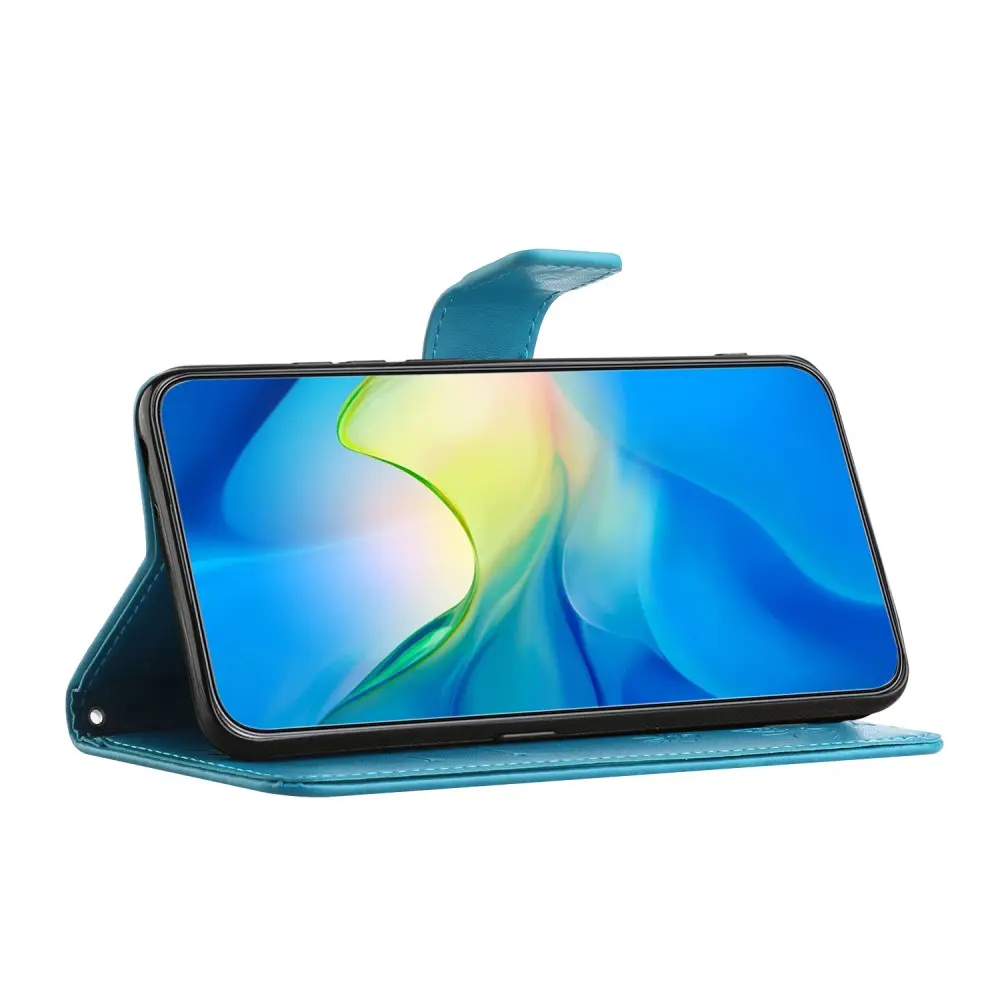 Läderfodral Fjärilar Samsung Galaxy A35 Blå