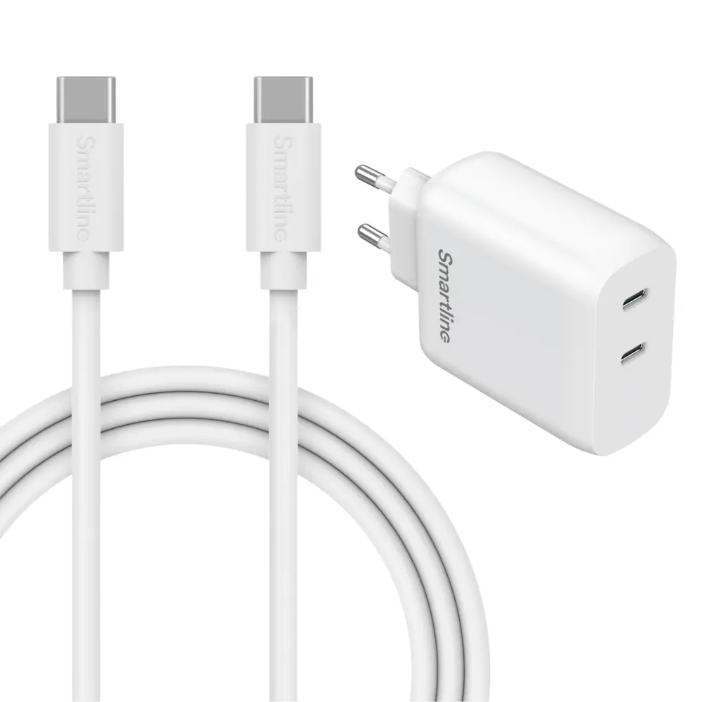Premiumladdare Samsung Galaxy A26 - 2 meter sladd & Dual väggladdare USB-C 35W