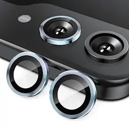 Samsung Galaxy Z Flip 6 Linsskydd i glas & aluminium, Blå