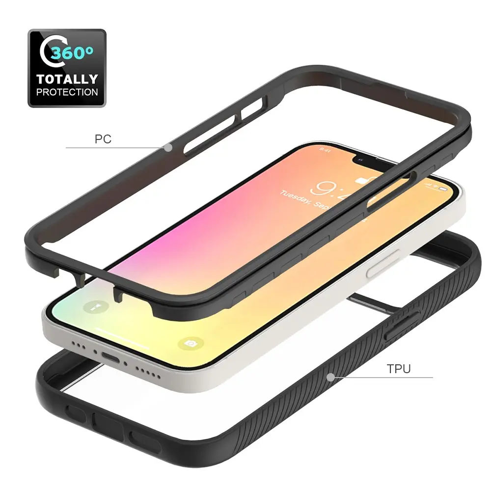 Full Cover Skal iPhone 13 Svart