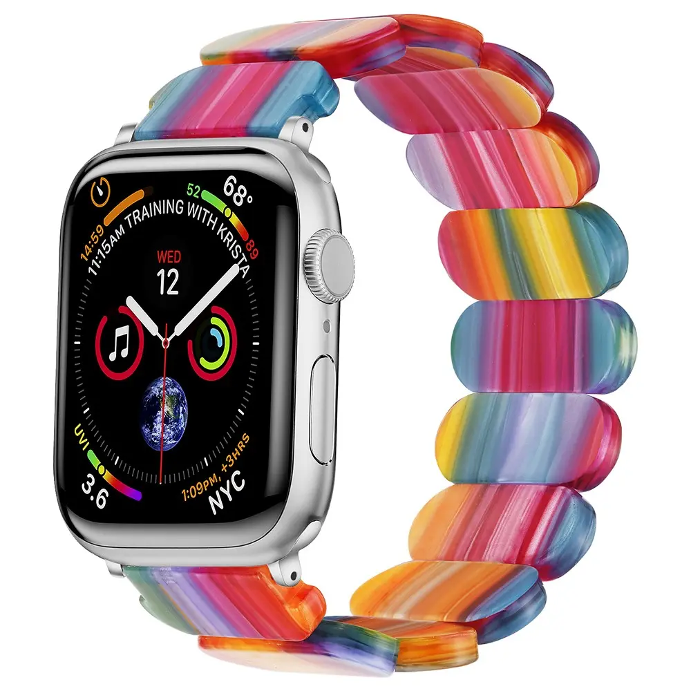 Elastiskt resinarmband Apple Watch SE 3 40mm regnbåge