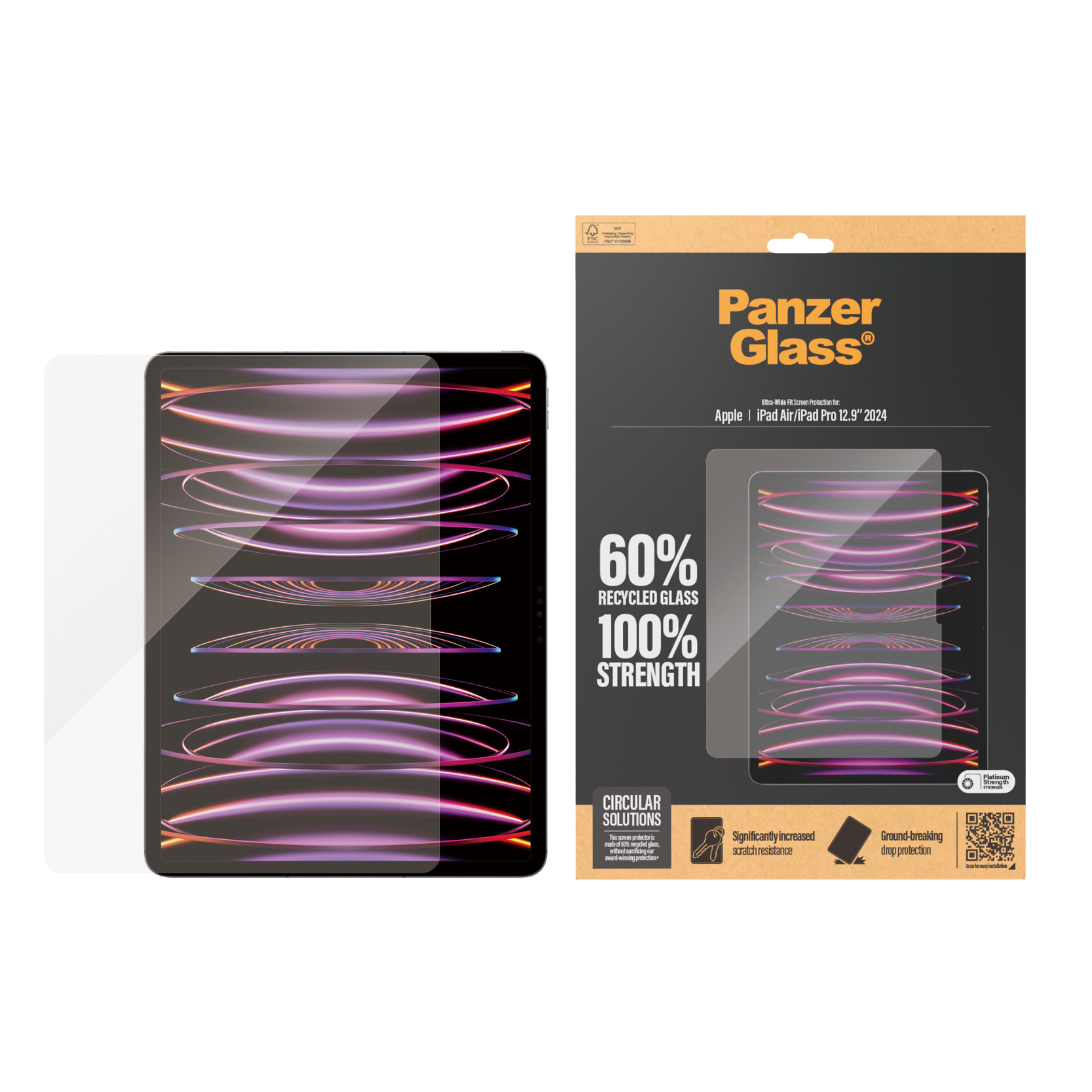 PanzerGlass iPad Pro 13 7th Gen (2024) Screen Protector Ultra Wide Fit - Herdet glass skjermbeskytter