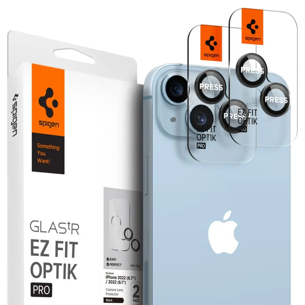 iPhone 14 Plus EZ Fit linsebeskytter (2-pak), Gennemsigtig