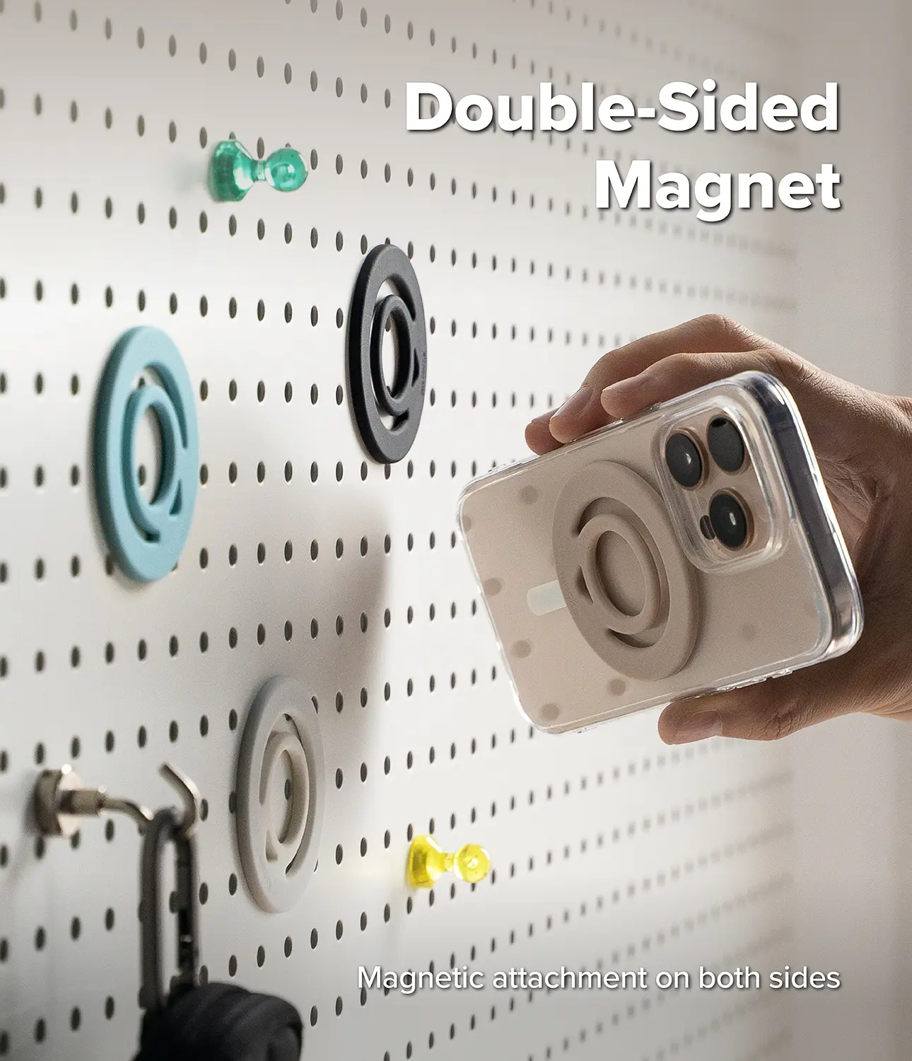 Dual Magnetic Silicone Ring Warm Gray