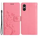 Læderetui Sommerfugle Sony Xperia 10 VI Lyserød