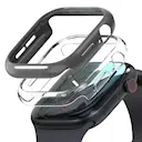 Apple Watch Series 11 42mm Tynt deksel (2-pack), Dark Gray & Clear