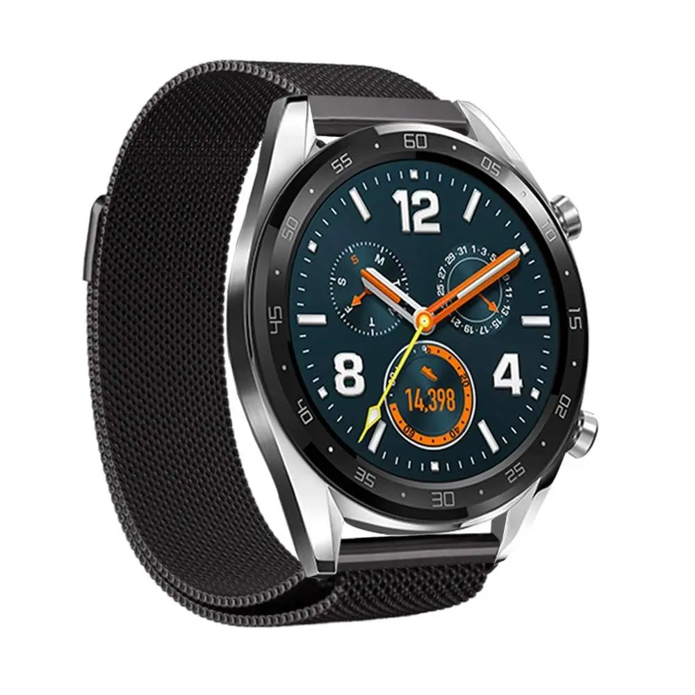 Armbånd Milanese Huawei Watch GT 2 46mm/Watch GT 2e/Watch GT Sort