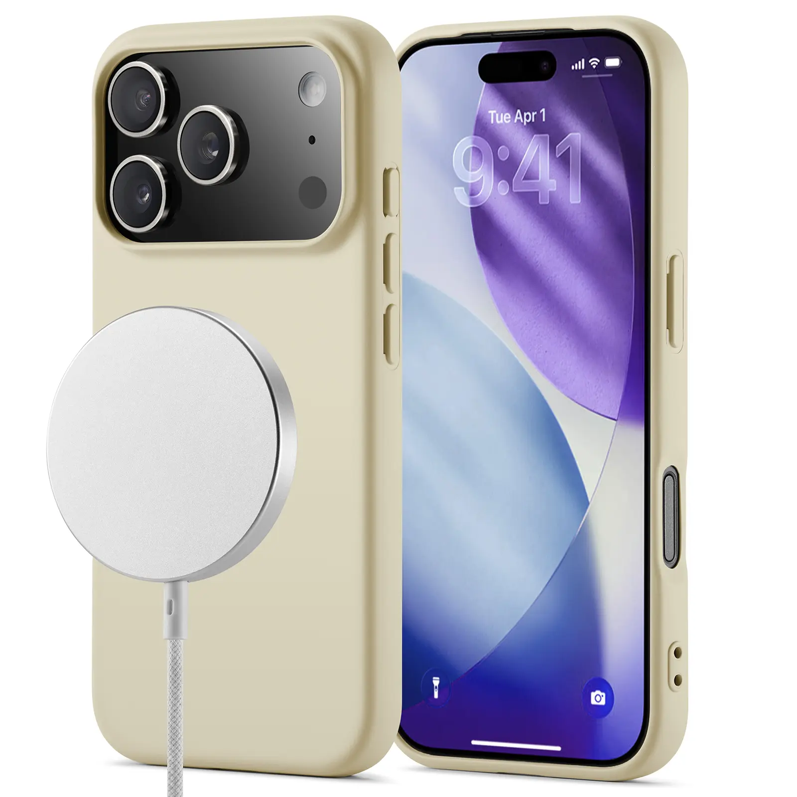 TPU Skal MagSafe iPhone 17 Pro Max Beige