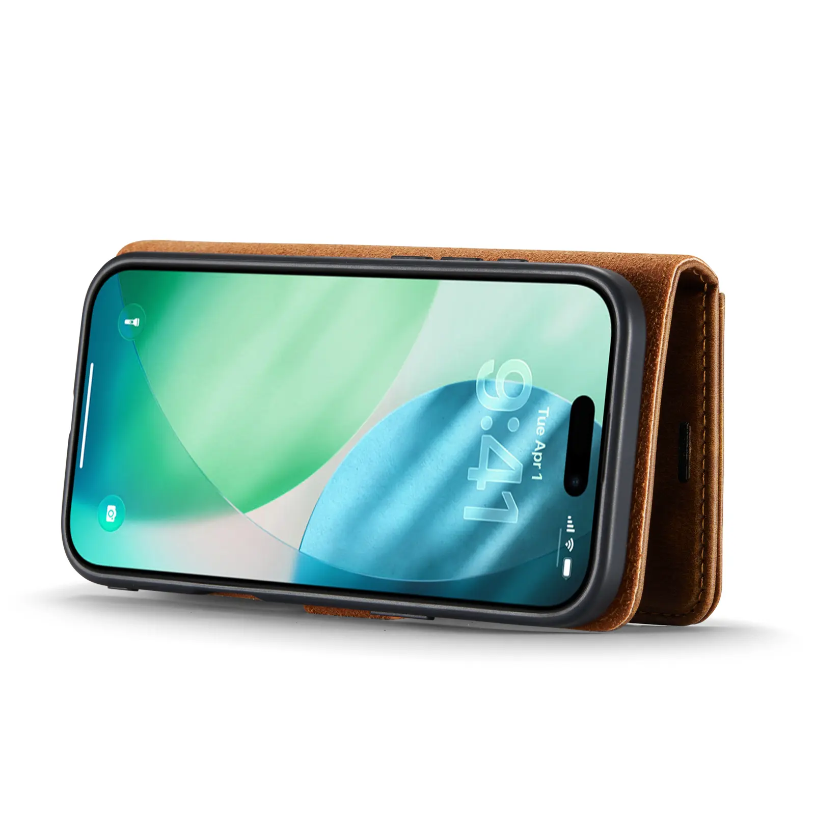 Magnet Wallet iPhone Air Cognac