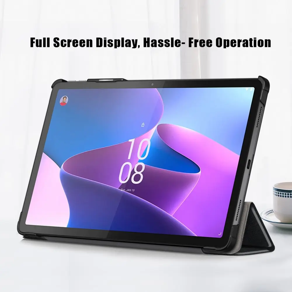 Lenovo Tab P11 Pro (2nd Gen) Fodral Tri-fold med Pencil-hållare Svart