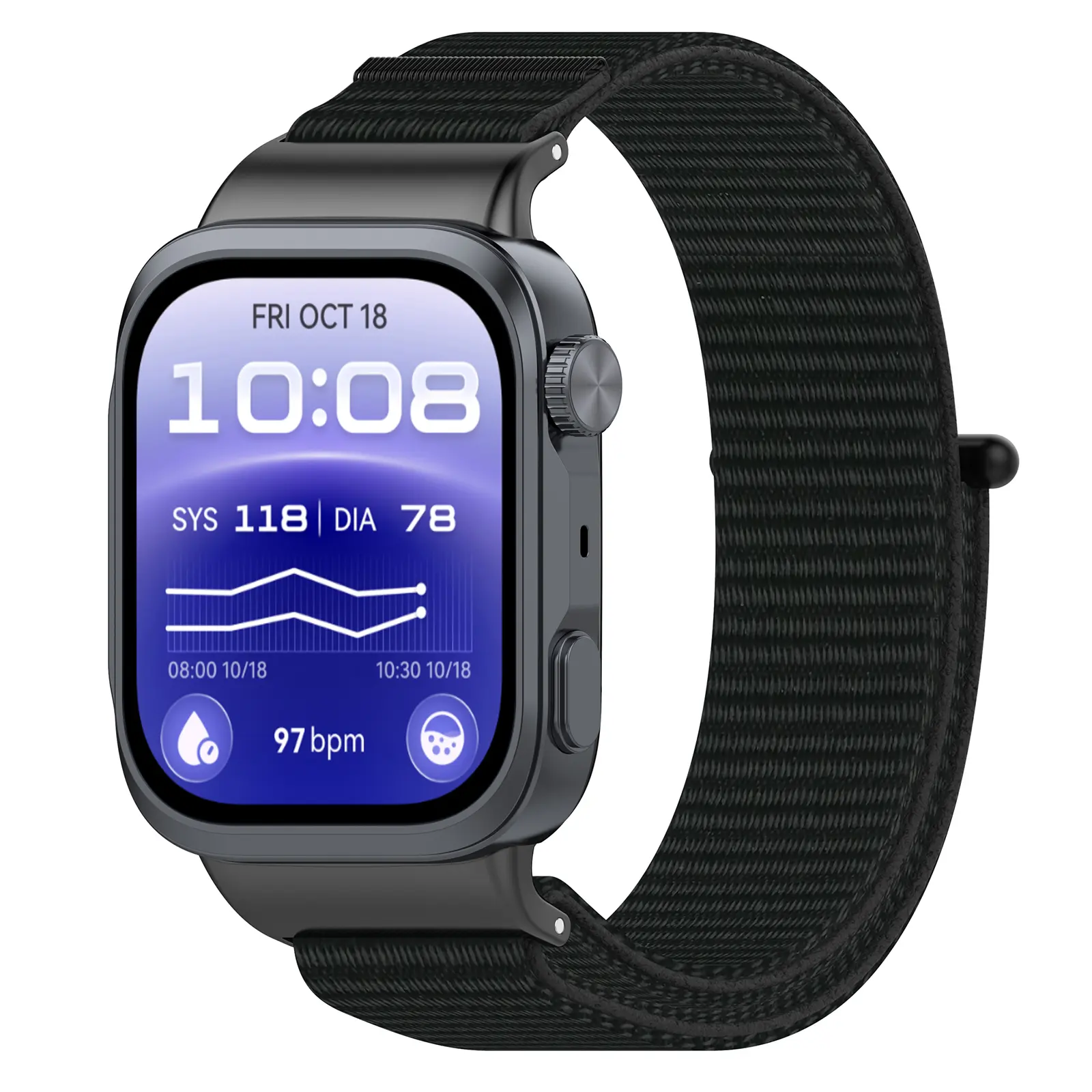 Nylonarmband Huawei Watch D3 Svart