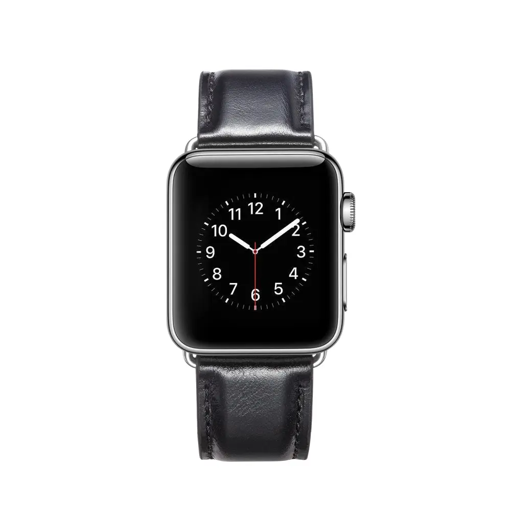 Premium Leather Armband Apple Watch SE 44mm Black