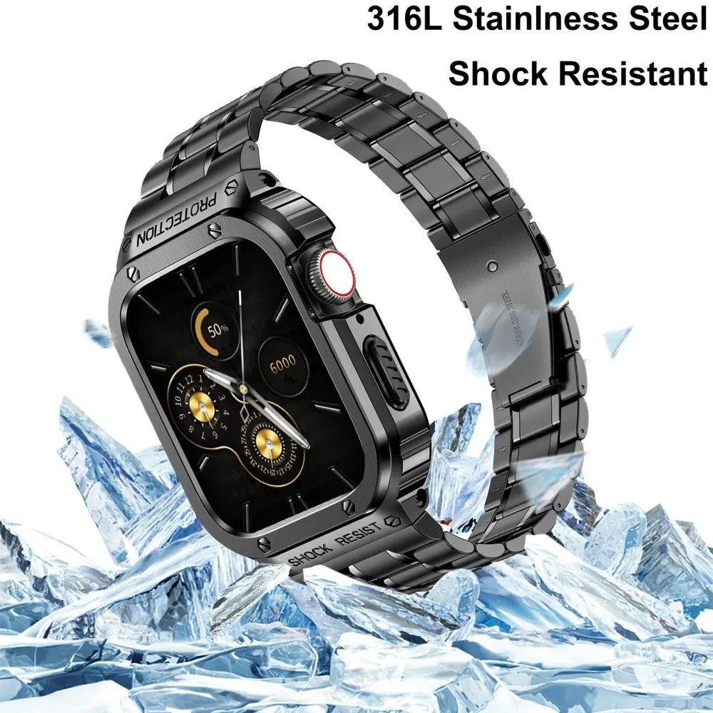 Apple Watch Ultra 49mm 3rd Gen Full Metal Armband svart