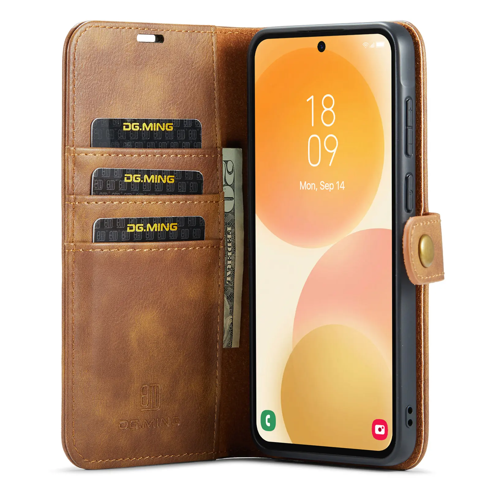 Magnet Wallet Samsung Galaxy A57 Cognac