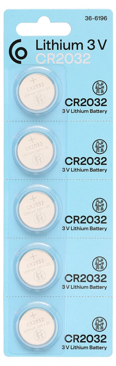 Clas Ohlson Batteri Knappecelle Lithium CR2032 (5 pack)