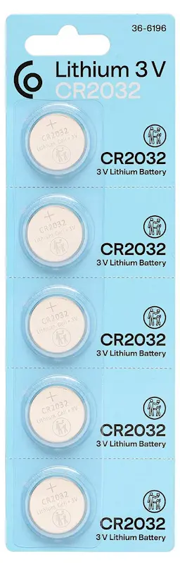 Batteri Knappecelle Lithium CR2032 (5 pack)