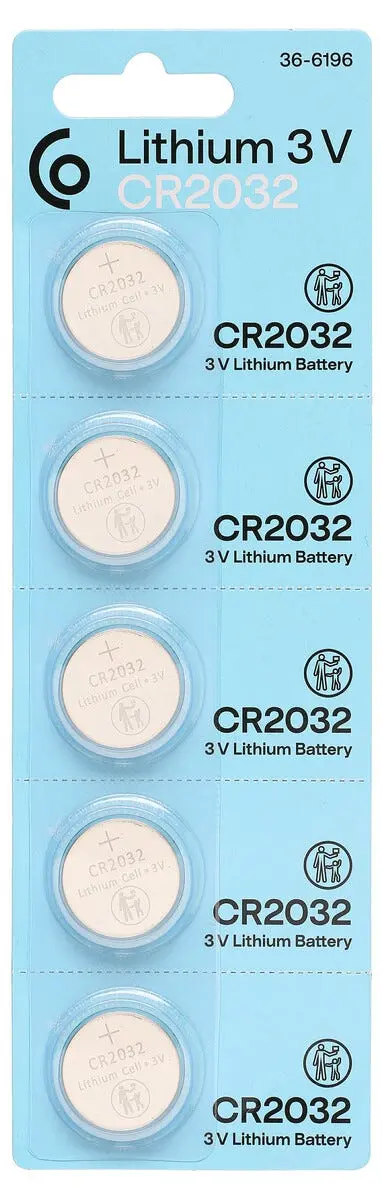 Knapcellebatteri Litium CR2032 (5-pack)