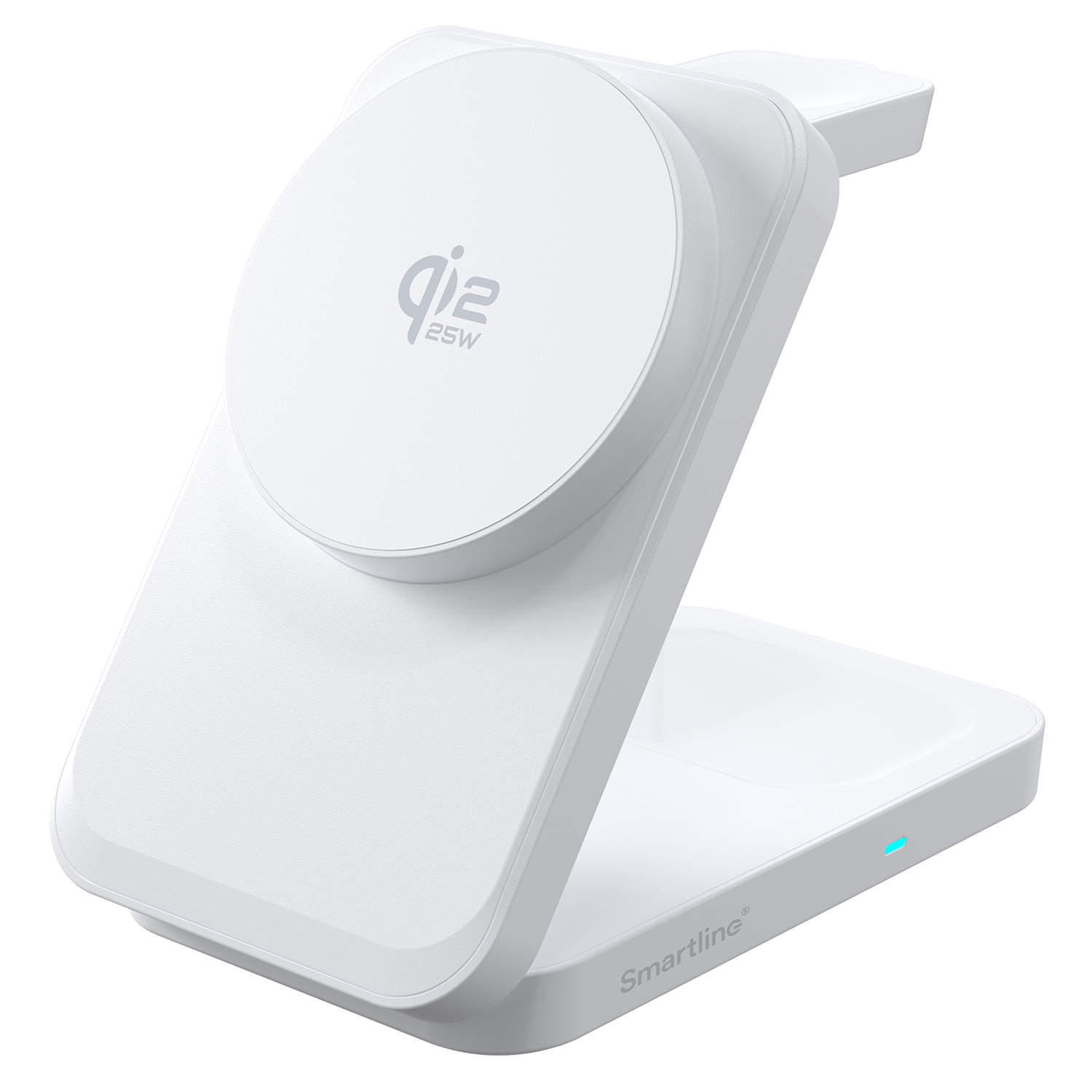 Smartline 3-i-1 Foldable Qi2.2 25W MagSafe-latausasema Valkoinen
