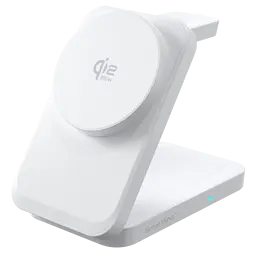 Qi2.2 25W MagSafe ladestation 3-i-1 Foldable, Hvid