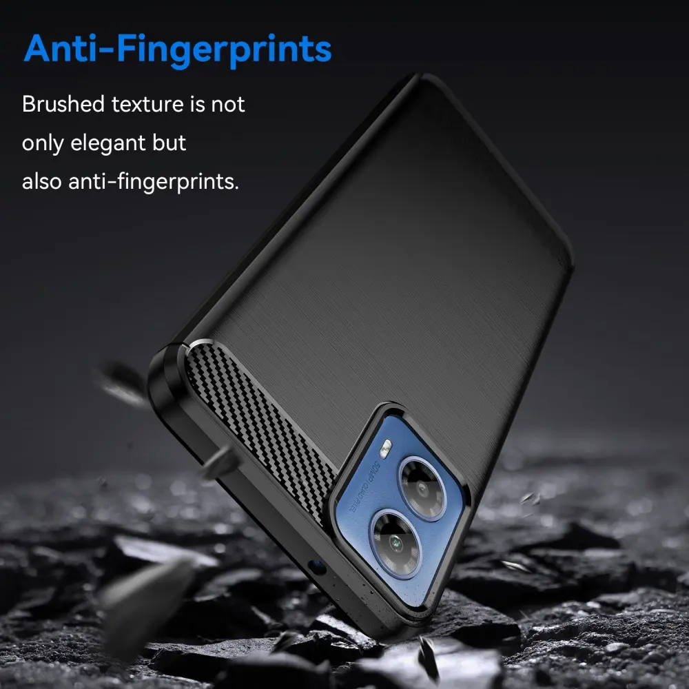 Motorola Moto G34 Skal TPU Brushed Svart