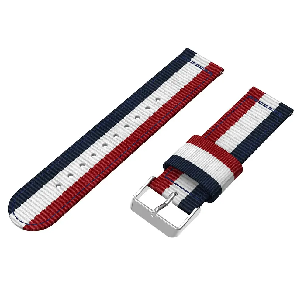 Nylonarmband Garmin Venu 3 blå/vit/röd