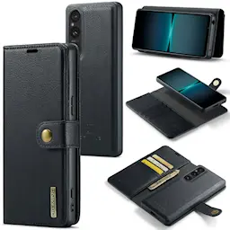 Sony Xperia 1 V Lommeboketui med avtakbart deksel, Black