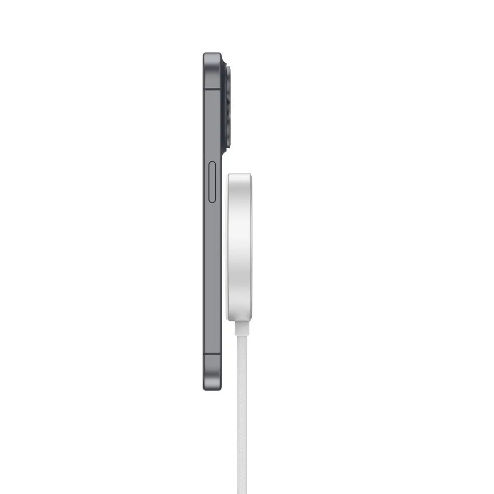 Apple iPhone 16 Qi2 15W Magnetisk Trådlös Laddningsplatta vit