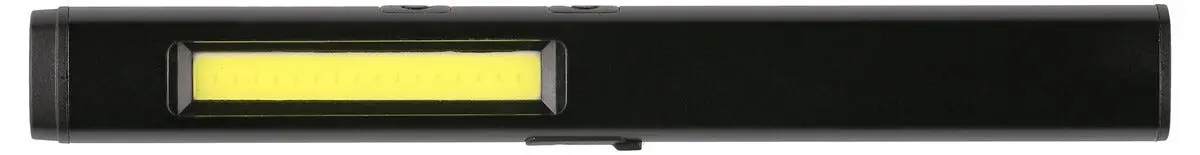 Genopladelig lommelygte med COB-LED og UV, Sort