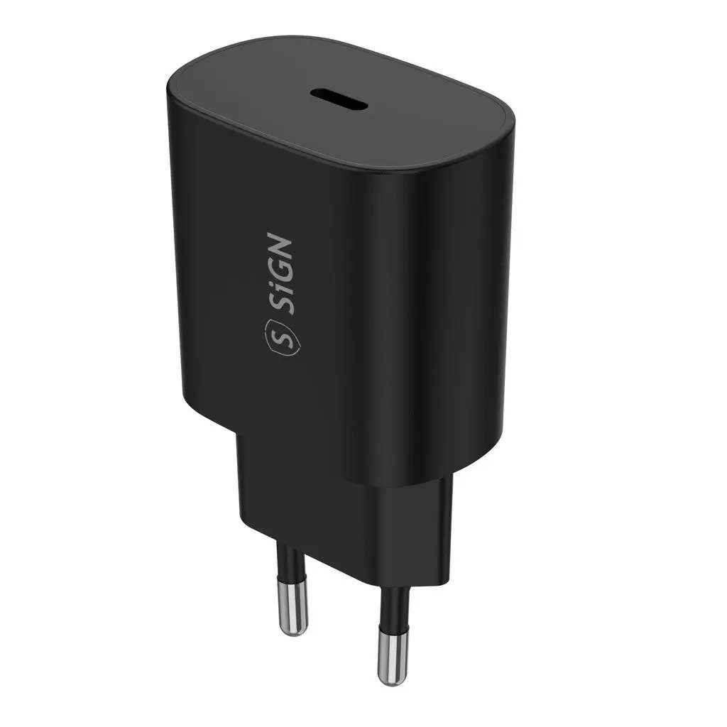Väggladdare USB-C PD 25W Svart