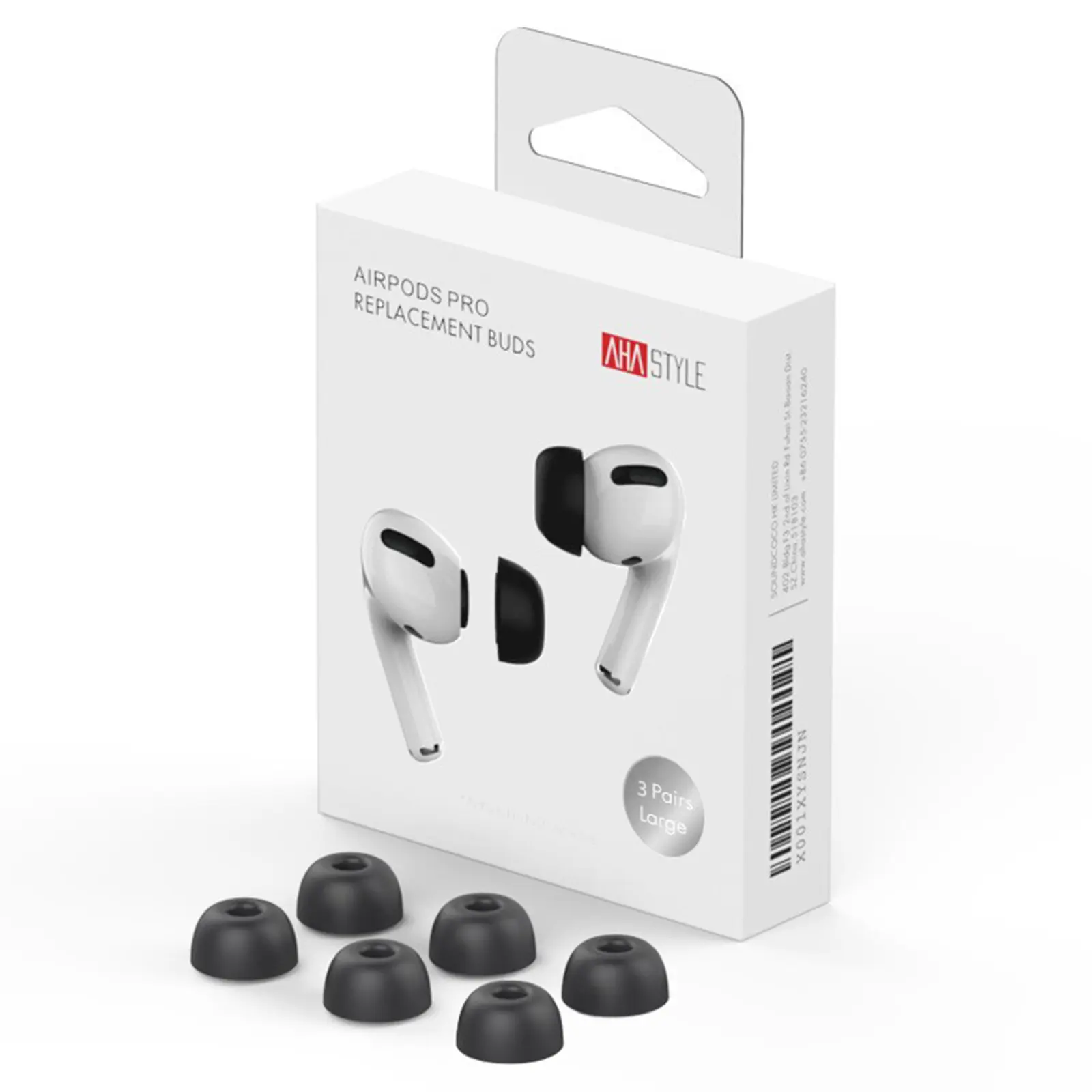 Memory Foam Ear Tips (3-pack) Apple AirPods Pro 3 svart