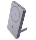 Magneettinen langaton Qi2 varavirtalähde telineellä PD 20W 5000 mAh Harmaa