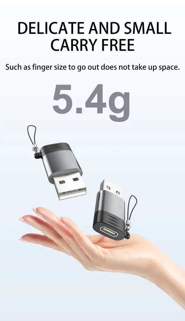 USB-C till USB-A adapter Grå