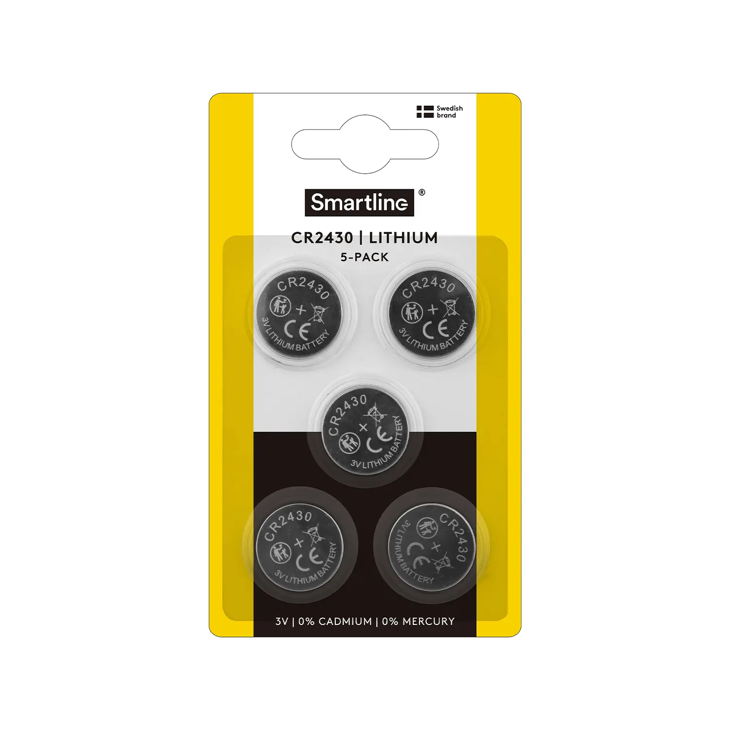 Litium Knapcellebatteri CR2430 (5-pack)