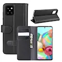 Samsung Galaxy Note 10 Lite Slankt mobiletui i ægte læder, Sort