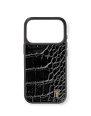 iPhone 17 Pro MagSafe deksel i vegansk skinn, Black Croco