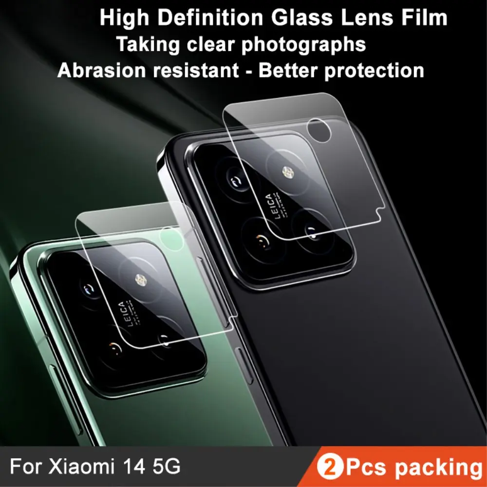 2-pack Härdat Glas Linsskydd Xiaomi 14 Genomskinlig