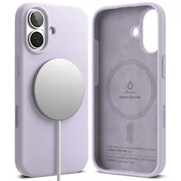 Silicone Magnetic Case iPhone 17 Light Purple