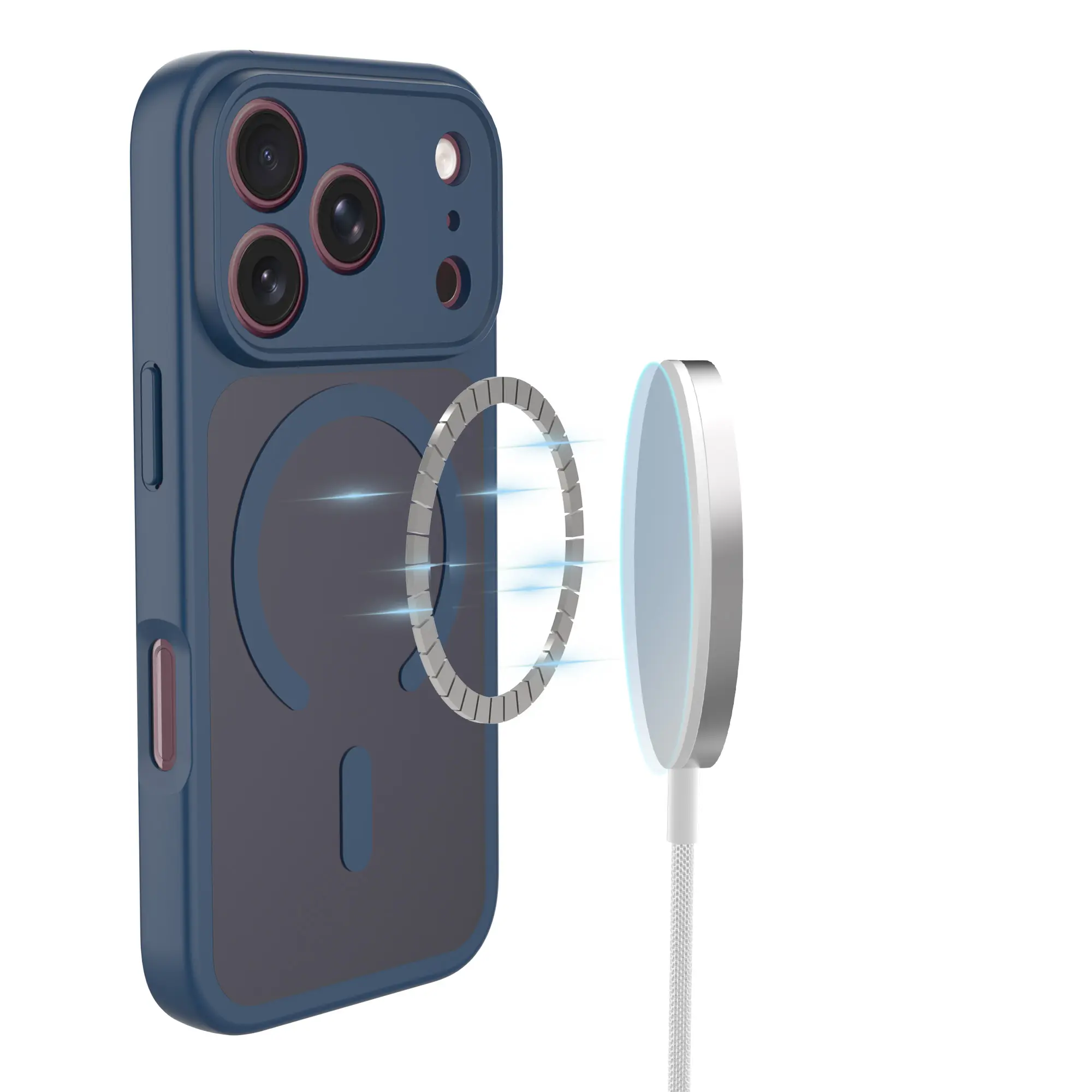 Magnetic Hybrid Skal iPhone 18 Pro Max Blue