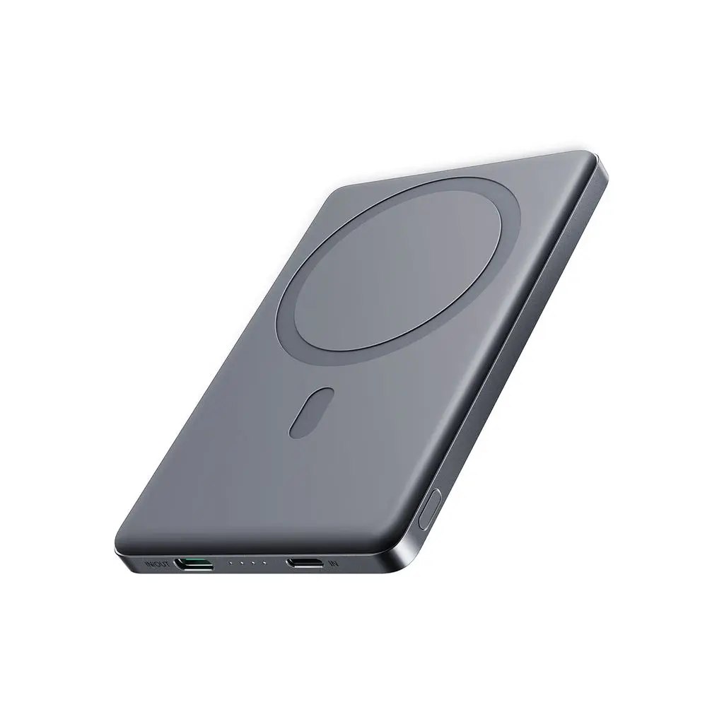 Trådløs Magnetisk Ultra Slim Powerbank 5000mAh 20W Sort