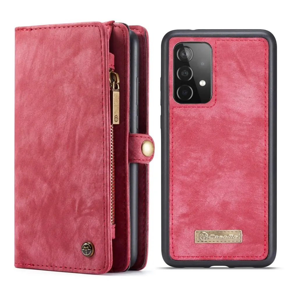 Multi-slot Mobiltaske Samsung Galaxy A52 5G Rød