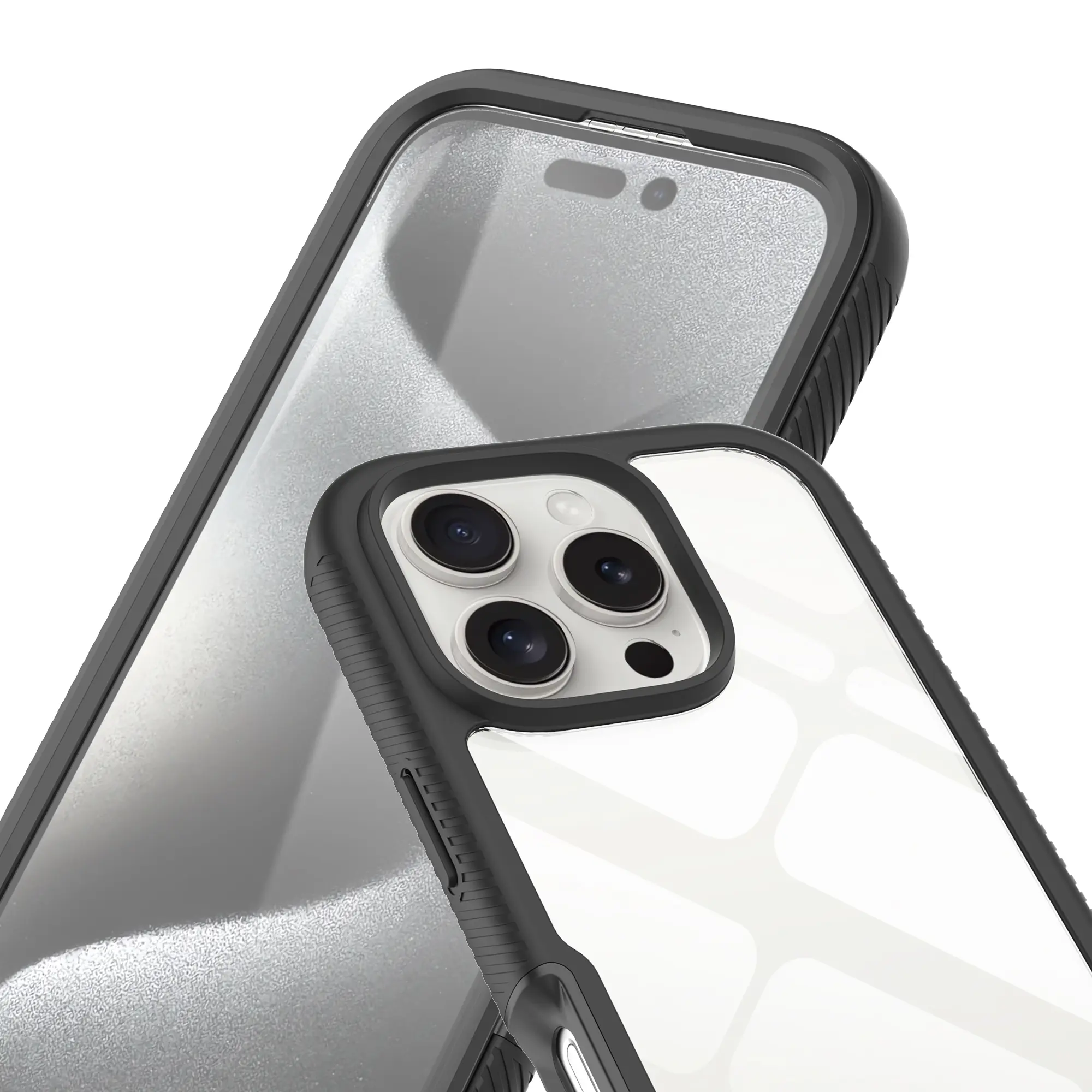 Full Protection Case iPhone 16 Pro Svart/transparent
