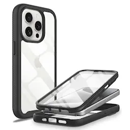 iPhone 15 Pro Max Heltäckande Mobilskal, Svart