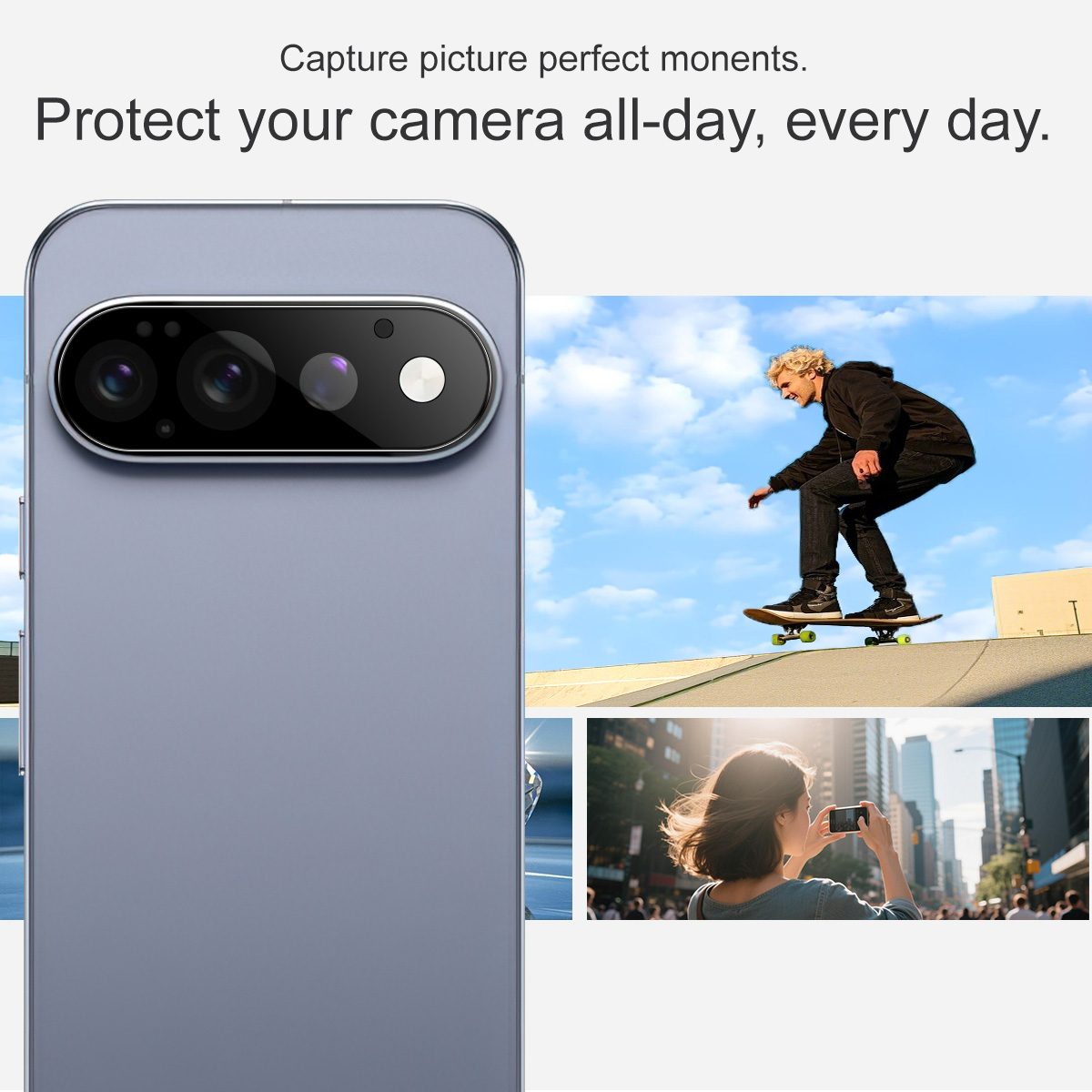 Härdat Glas 0.2mm Linsskydd Google Pixel 11 Pro Svart