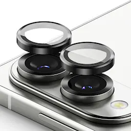 Samsung Galaxy S25 Edge 2-pack linssinsuojat alumiinikehyksellä, Musta