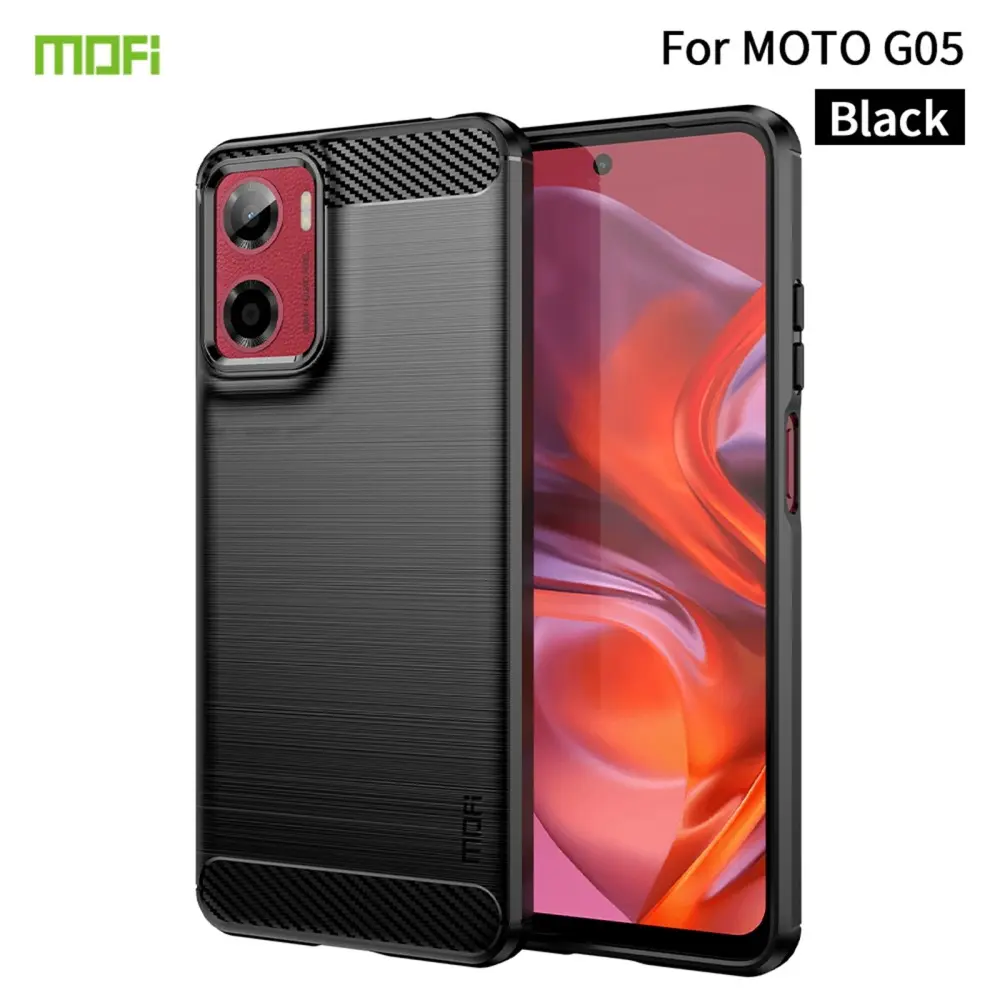 Motorola Moto G05 Skal TPU Brushed Svart